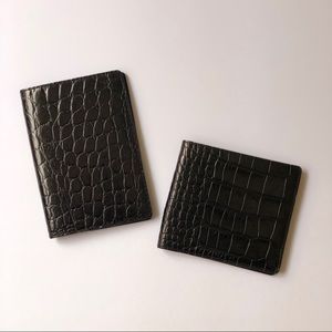 Banana Republic leather wallet and passport cover